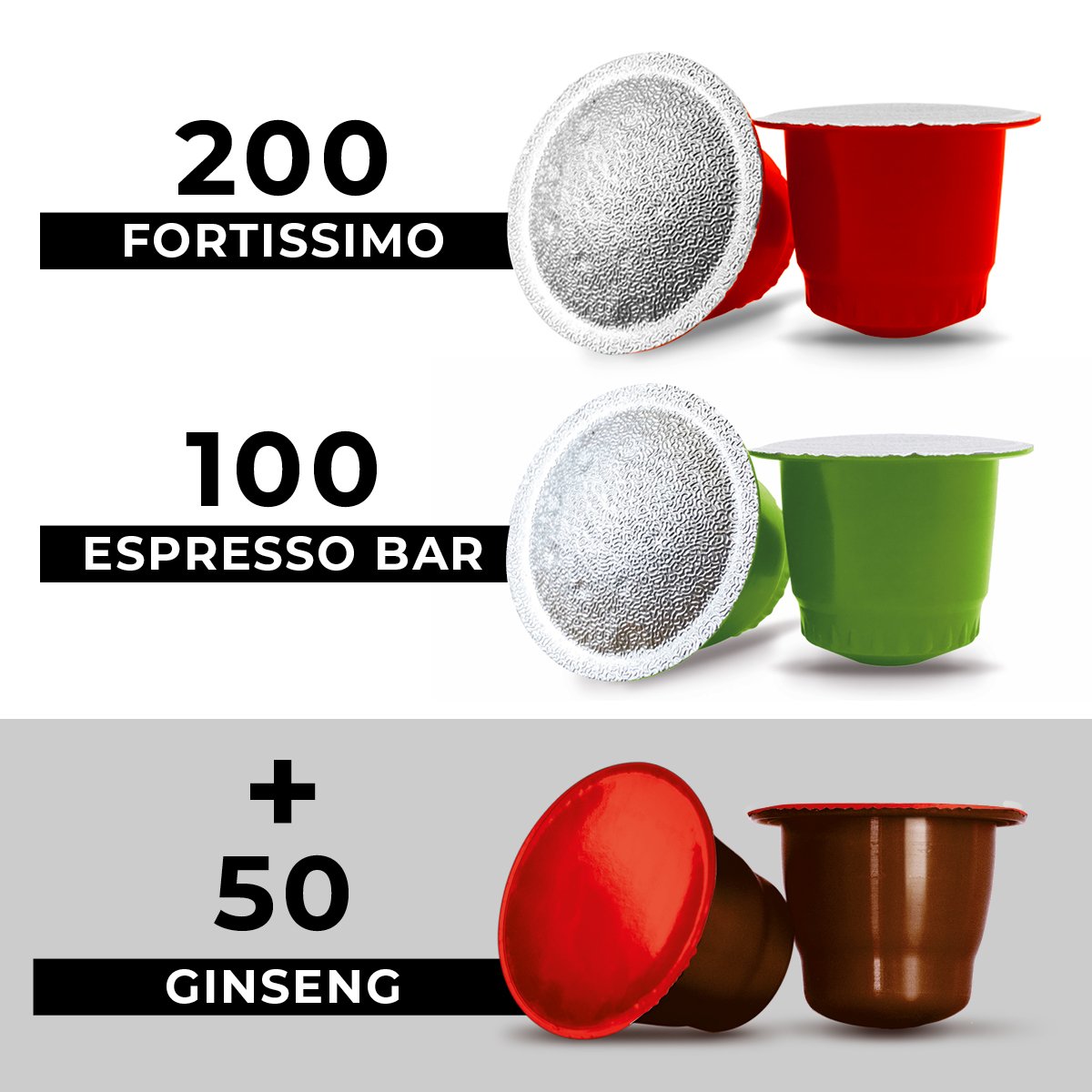 Offerta Capsule Caffè Compatibili Nespresso®* con bevanda Ginseng Dolce